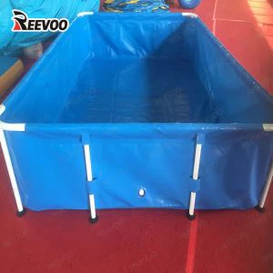Aquário de PVC 1000 L com armação dobrável Piscina para piscicultura