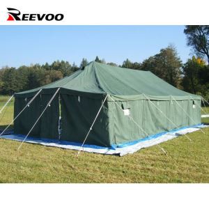Barraca de refugiados de estrutura militar verde impermeável para venda